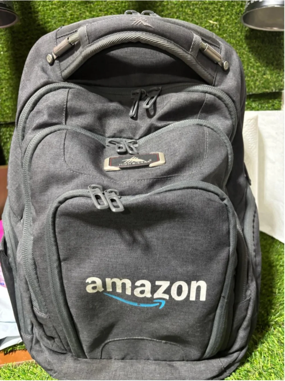 Men's High Sierra Amazon Backpack One Size Black and Blue #E119